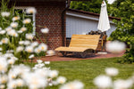Waldsofa Classic, alerce, para 2-3 personas, tumbona de sol, tumbona de exterior, tumbona ergonómica, tumbona de jardín de madera, galvanizado en caliente
