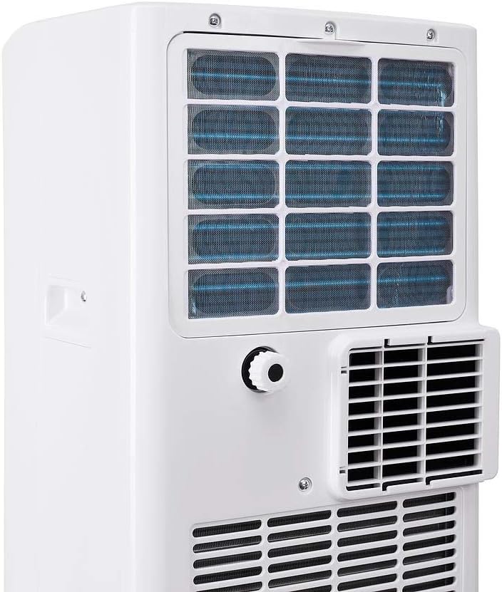 Aire acondicionado portátil Adler AD 7909, 3 modos de funcionamiento, 2 velocidades de ventilador, deshumidificador, mando a distancia, temporizador, climatizador portátil para estancias de hasta 20 m², 7.000 BTU/h, clase energética A, 792 W, blanco