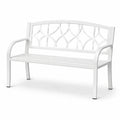 Banco de acero blanco 128 cm
