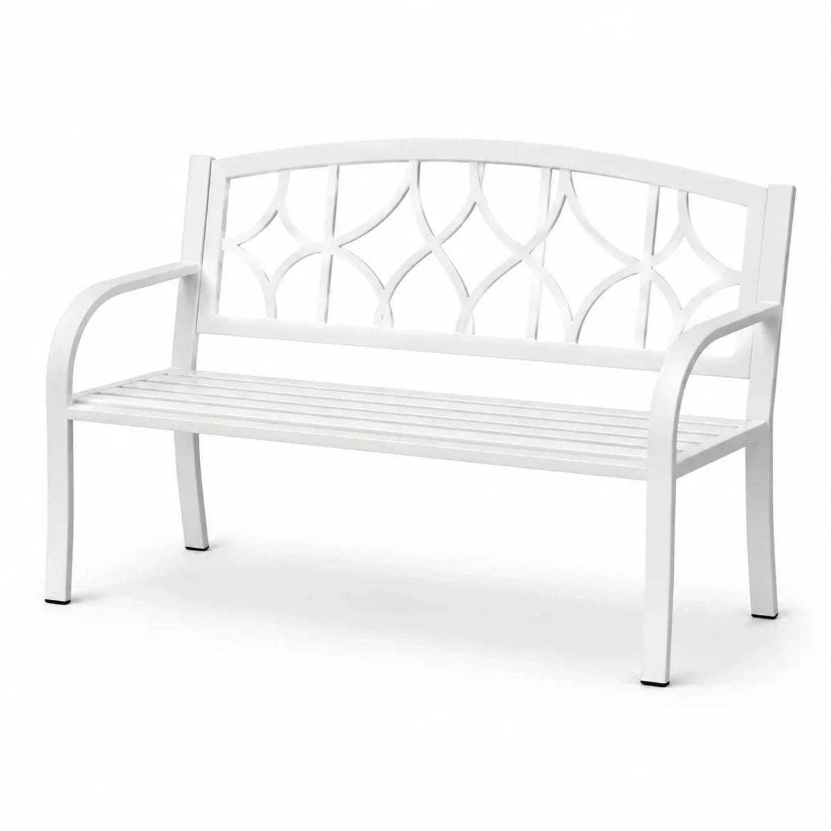 Banco de acero blanco 128 cm