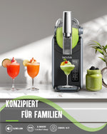 Máquina de granizados INOVIVA, no requiere hielo, máquina de granizados de 2L para el hogar con autolimpieza, 5 programas preestablecidos, granizados congelados, margaritas, frappés, batidos (versión S1.2)