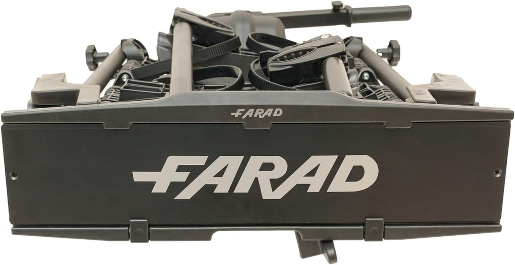 Portabicicletas Farad Susa para bola de remolque, apto para bicicletas, E-Bikes y Fat-Bikes (2 bicicletas), Negro