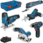 Bosch Professional 12V System Combo Kit: GSR 12V-15 + GST 12V-70 + GKS 12V-26 + GSA 12V-14 + GOP 12V-28 + GLI 12V-80 (inkl. 3x 3.0Ah Akku, Ladegerät GAL 12V-40, XL-BOXX)