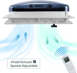 Ventilador de techo para autocaravana Brolteja, extractor de techo de 12V para RV, claraboya de extracción reversible para autocaravana, 40 * 40 cm con protección contra insectos