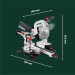 Sierra ingletadora telescópica Metabo KGS 254 M, función de tracción, 254 mm, línea de corte LED PCL, arranque suave, incl. Precision Cut Wood