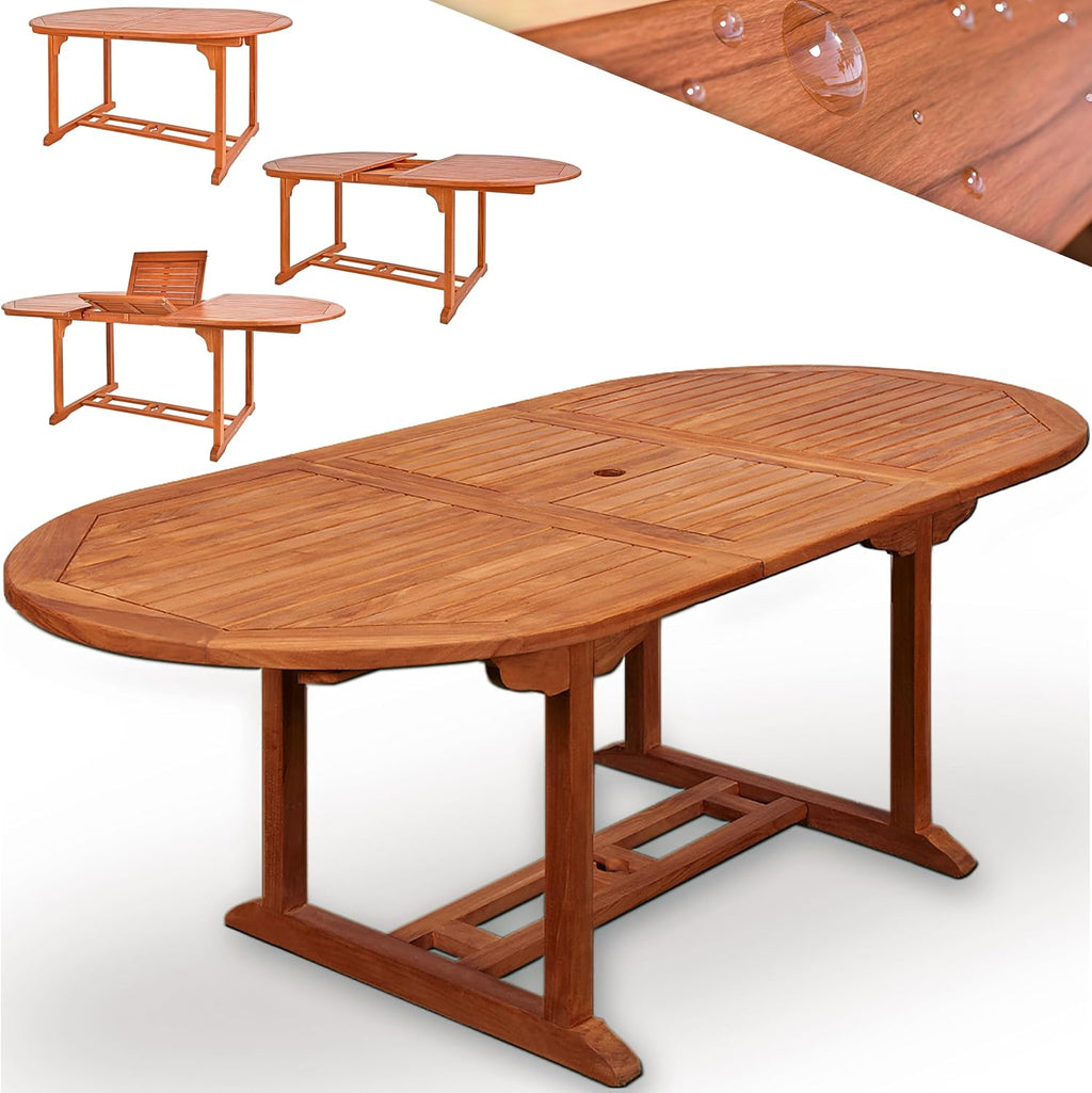 Mesa de jardín Casaria® resistente a la intemperie, con certificación FSC®, 200x100 cm