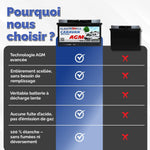 Batería AGM Electronicx 100Ah Premium 12V recargable - Batería de coche para autocaravana y panel solar 100 Ah