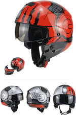 Casco de moto integral Scorpion Caimcie, casco eléctrico universal para las cuatro estaciones, casco Indian Warrior, certificación DOT/ECE, M=57-58cm