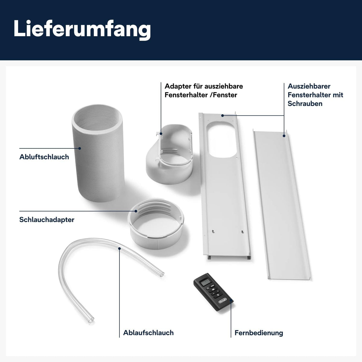 De'Longhi Pinguino - Mobiles Klimagerät, für Räume bis 29 m², mit Luftentfeuchter & Ventilator, 9800 BTU, Leiser Betrieb, Fernbedienung, 24h-Timer, Energieeffizienzklasse A (PACEM90)