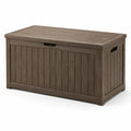 Caja de almacenamiento para jardín de plástico marrón