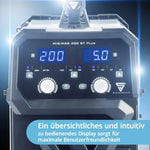 Soldadora MIG/MAG 200 ST con gas de protección, inversor IGBT, 200 A, alimentación de hilo sinérgica, FLUX, Lift TIG, MMA