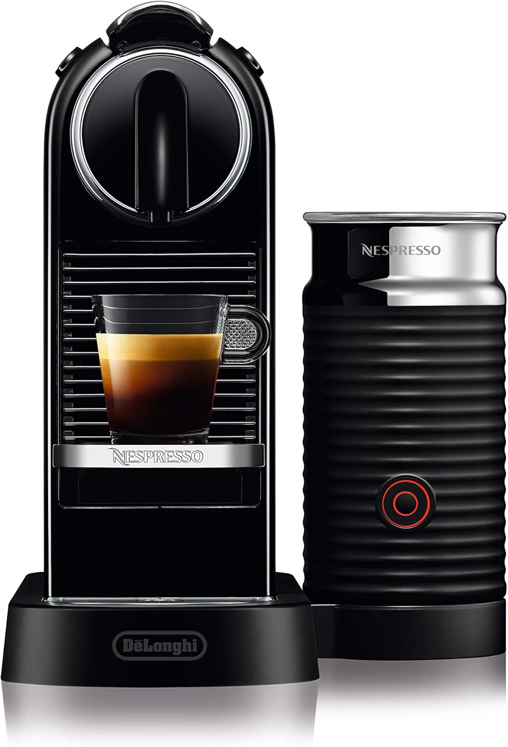 De'Longhi Nespresso Citiz EN267.WAE Kaffeemaschine mit Milchaufschäumer, Energiesparfunktion, Schwarz
