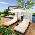 Set de 2 paneles de privacidad de metal, biombo independiente de 180x120 cm, separador de ambientes resistente a la intemperie para jardín, terraza, balcón y decoración exterior, con soporte, acero galvanizado, rayas horizontales blancas