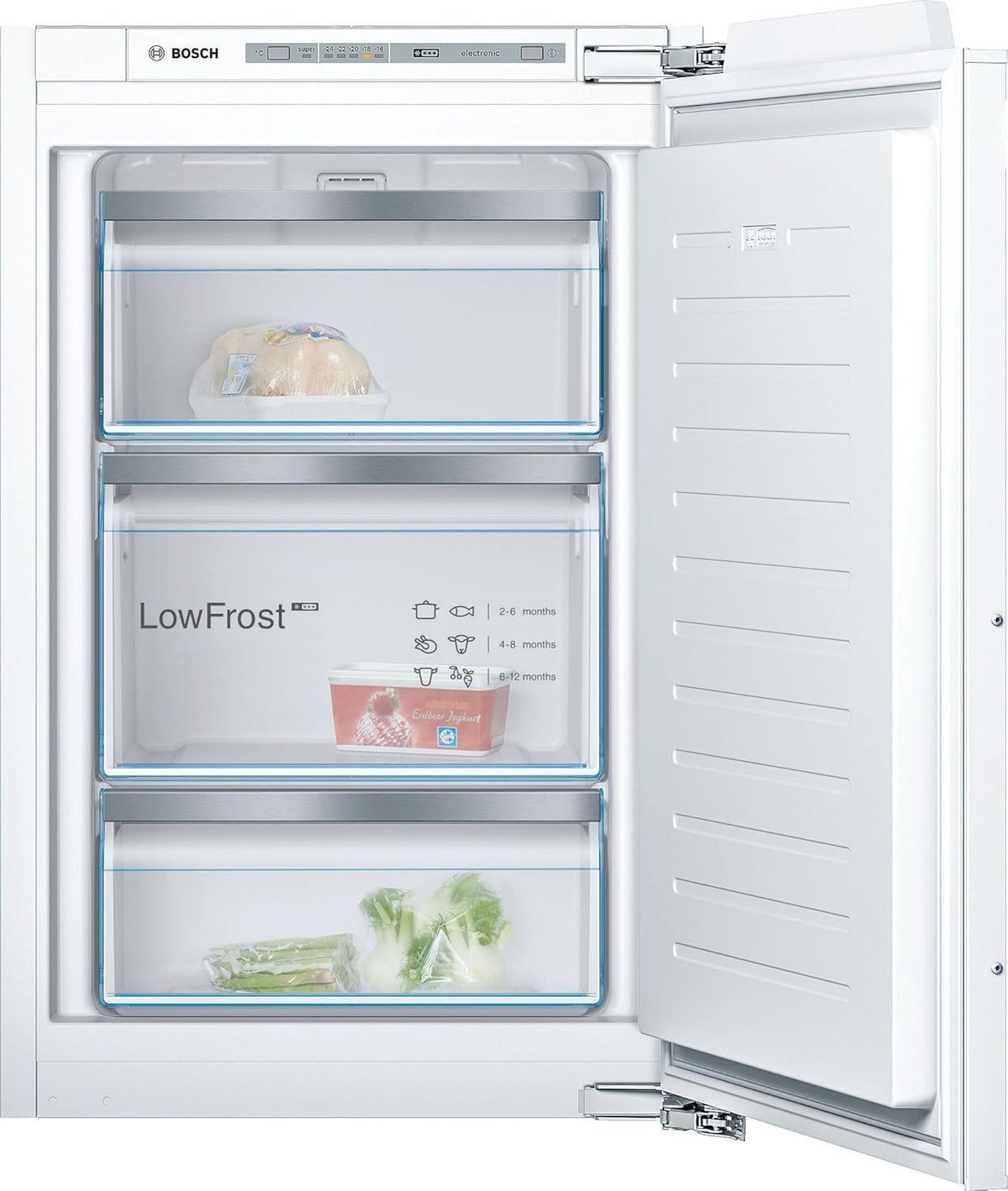Congelador integrable Bosch GIV11ADC0 Serie 6, 95 kWh/año, 70 l, LowFrost, FreshSense, 72 x 56