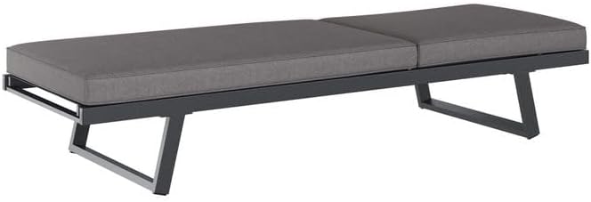 OUTLIV. Gartenloungesofa Lucca, Aluminium,Olefin, wetterfest, mit Verstellbarer Sitzfläche, 200x71x76 cm, Anthrazit