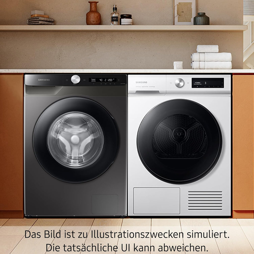 Samsung Waschmaschine, 9 kg, 1.400 U/min, EEK: A, Mikroplastik-Programm, Ecobubble, 14 Programme, WiFi SmartControl, Schwarz, WW90CGC04AABEG