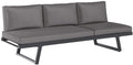 OUTLIV. Gartenloungesofa Lucca, Aluminium,Olefin, wetterfest, mit Verstellbarer Sitzfläche, 200x71x76 cm, Anthrazit