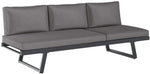 OUTLIV. Gartenloungesofa Lucca, Aluminium,Olefin, wetterfest, mit Verstellbarer Sitzfläche, 200x71x76 cm, Anthrazit
