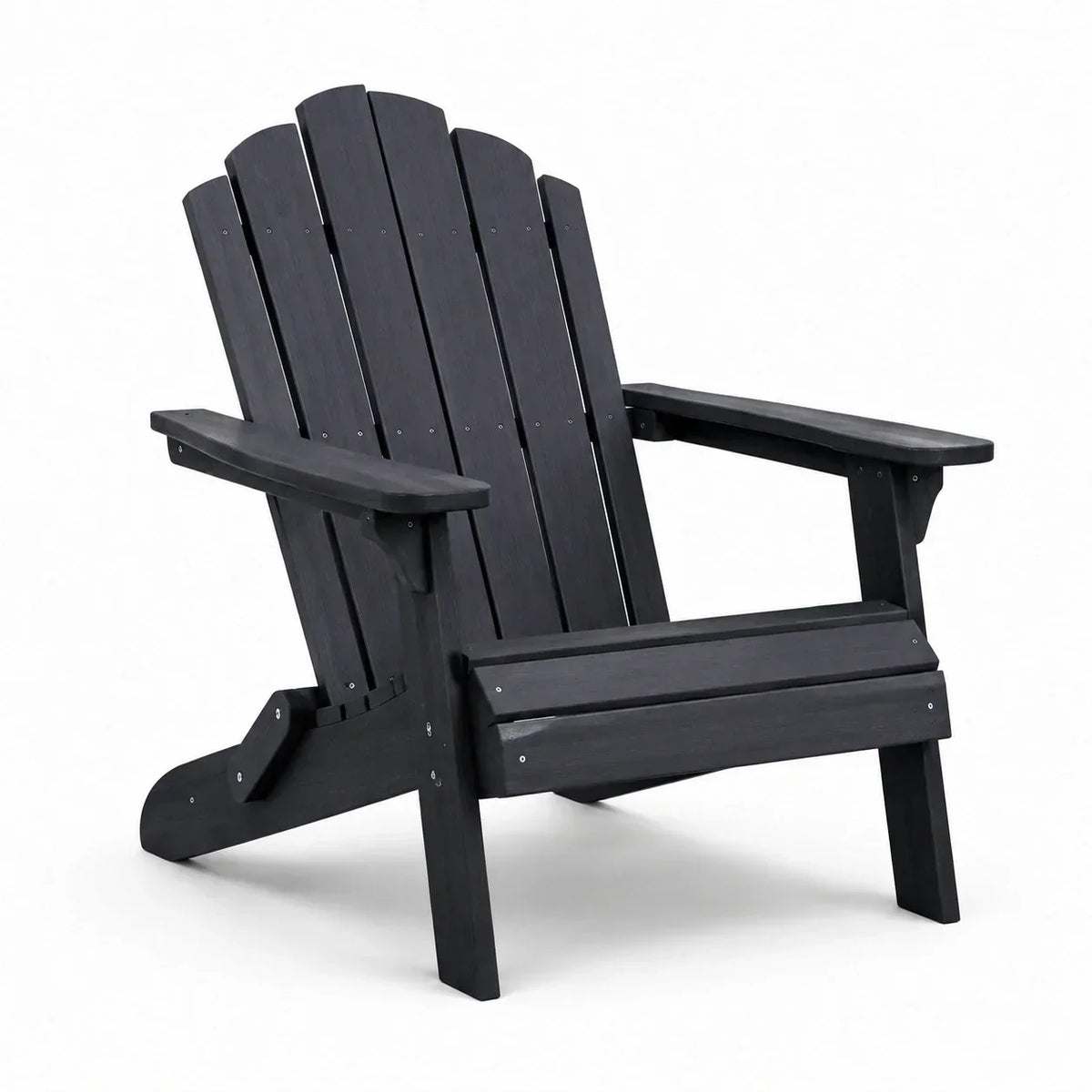 Silla Adirondack de madera de pino negra