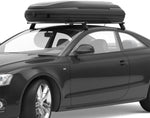 Rotenbach Dachbox, Schwarz, 400 Liter, für den Transport auf Dachträgern mit Schnellbefestigung