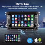 HLLECARMO Autorradio para VW Golf 5/6, pantalla táctil IPS de 7 pulgadas compatible con CarPlay y Android Auto para VW Polo 5 Jetta Passat Touran, con Bluetooth/AM/FM/SWC/USB/DSP/RDS/Mirror Link/Canbus