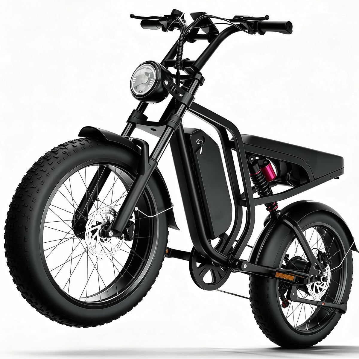 Bicicleta eléctrica DEEPOWER para adultos, batería extraíble de 48V/52V 20Ah, autonomía de hasta 60-110 km, neumáticos gruesos de 20 pulgadas, frenos de disco hidráulicos, Shimano de 7 velocidades, todoterreno