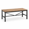 Mesa de jardín de madera y metal 180x90x75 cm marrón/negro