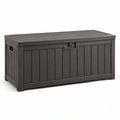 Caja de almacenamiento de plástico gris oscuro