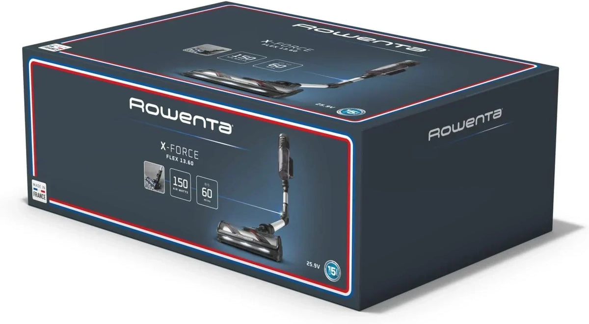 Aspiradora sin cable Rowenta X-Force Flex 13.60 antialérgica, 150 Air W, 60 min de autonomía, flexible, RH9A36WV