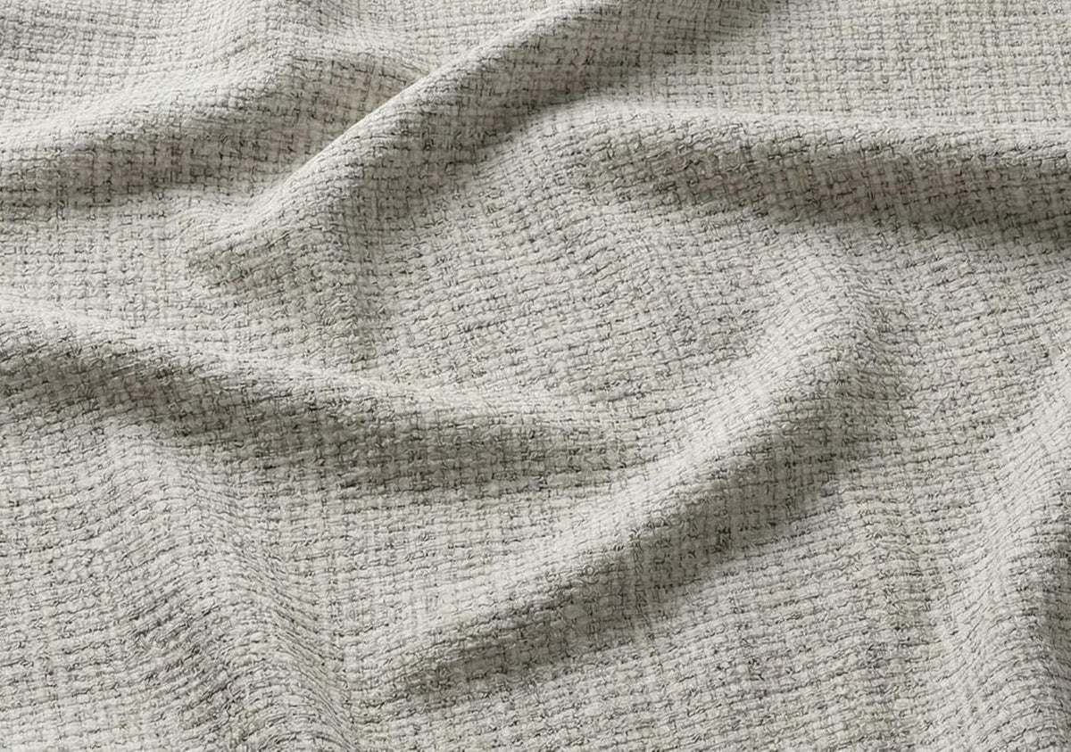 Sofá grande B&B HOME Vitton II, forma en L, tapizado de pana, beige, función cama, arcón, estilo escandinavo (con reposabrazos a la izquierda)