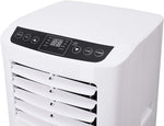 Aire acondicionado portátil Adler AD 7909, 3 modos de funcionamiento, 2 velocidades de ventilador, deshumidificador, mando a distancia, temporizador, climatizador portátil para estancias de hasta 20 m², 7.000 BTU/h, clase energética A, 792 W, blanco