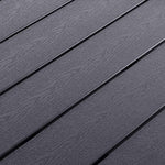 Mesa de jardín Mojawo XL de aluminio antracita/negro, mesa de comedor, muebles de jardín, imitación madera Nonwood, resistente a la intemperie, 180x90x74 cm