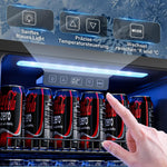 Refrigerador de bebidas Airfish de 90 l con frente de cristal, mininevera con estantes ajustables: para 128 latas, cerveza, vino y bebidas; ideal para el hogar, bar y oficina