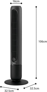 Philips Turmventilator 5000 Series. Leistungsstarke 8,0 m/s, ultra-leise 24 dB, niedriger Energieverbrauch, Fernbedienung, 5 Geschwindigkeitsstufen, Schlafmodus, 9-h-Timer, 80° Oszillation (CX5540/01)