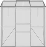 Invernadero Outsunny de policarbonato y aluminio con puerta corredera, ventanas de techo abatibles, invernadero para tomates, casa para plantas, para jardín, 192 x 68 x 196 cm, plateado