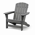 Silla Adirondack de madera de eucalipto gris