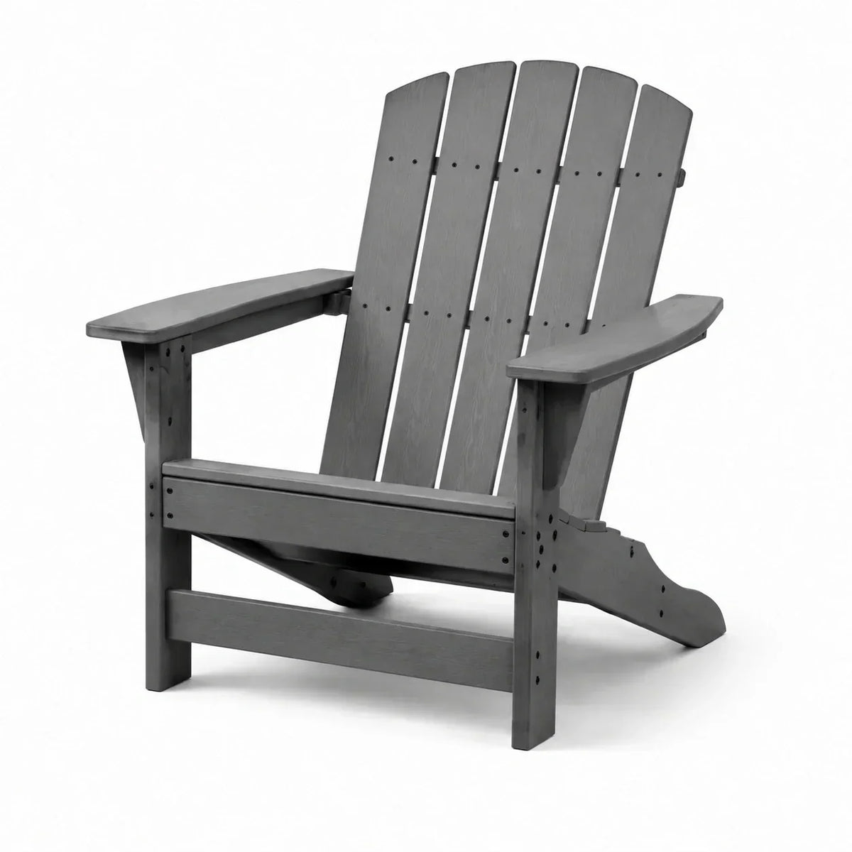 Silla Adirondack de madera de eucalipto gris