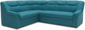 DOMO. collection Ecksofa Berlin, Zeitlose Eckcouch, 3 Sitzer rechts mit Schlaffunktion und Federkern-Polsterung, Sofa in L-Form, Couch, 205 x 250 x 89 cm, Petrol