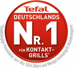 Tefal OptiGrill+ Parrilla de contacto, 6 programas, indicador de nivel de cocción, placas extraíbles, modo manual, resultados de asado óptimos gracias a la medición del grosor, parrilla eléctrica, acero inoxidable, GC712D12