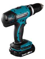 Makita DHP453RFX2 Akku Schlagbohrschrauber 18 V 3000 mAh im Alukoffer mit 96teiligem Zubehörset Blau Silber