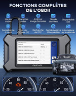 Escáner de diagnóstico multimarca mejorado MUCAR CS4, diagnóstico OBD-II en español, lector de códigos ECM, ABS, SRS, TCM para todos los coches, con funciones gratuitas de por vida para aceite, EPB, SAS, TPMS, TBA y ETS.