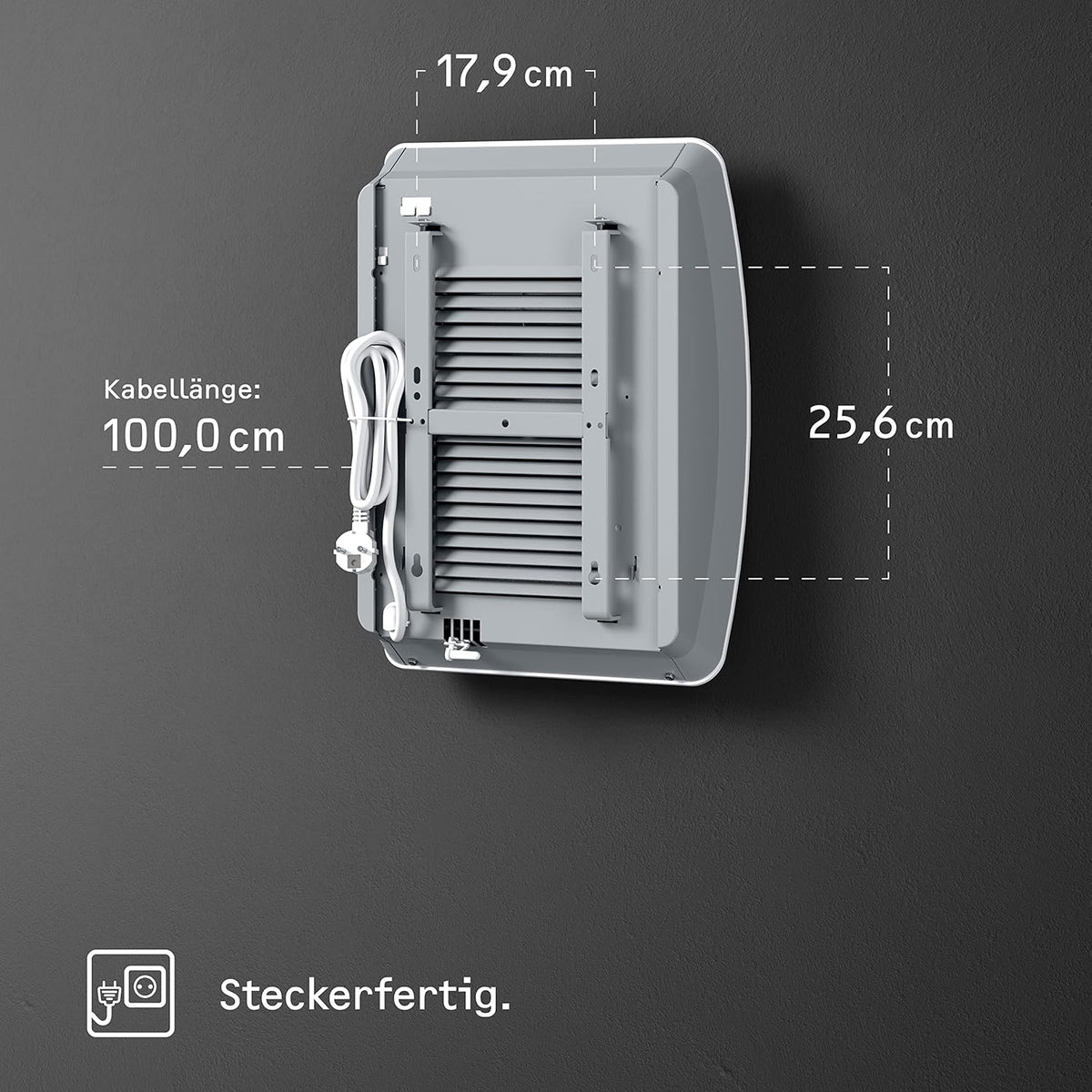 STIEBEL ELTRON Calefactor rápido CK 20 Premium, 2 kW para aprox. 25 m², certificado VDE, pantalla LC, temporizador semanal, temporizador de 120 min, modo silencioso, termoventilador de bajo consumo, baño, 237835