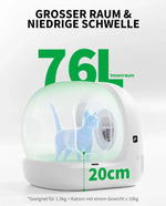 PETKIT Pura Max 2 selbstreinigende Katzentoilette 76L xSecure Geruchsbeseitigung App Steuerung für mehrere Katzen