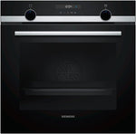 Horno eléctrico empotrable Siemens HB517ABS0 iQ500, acero inoxidable, cookControl10, precalentamiento rápido, aire caliente 3D plus, negro