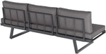 OUTLIV. Gartenloungesofa Lucca, Aluminium,Olefin, wetterfest, mit Verstellbarer Sitzfläche, 200x71x76 cm, Anthrazit