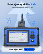 TOPDON ArtiDiag600S Escáner de diagnóstico OBD2, herramienta de diagnóstico de coche para 4 sistemas, 9 funciones de restablecimiento para aceite/frenos/SAS/BMS/ABS/DPF/TPMS/acelerador, funciones OBD2 completas