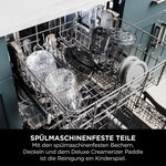 Ninja CREAMi Deluxe Eis-und Eisgetränkmaschine mit 2 Bechern, 10 Funktionen, macht Eiscreme, Gelato, Sorbet, Frozen Yoghurt, Milchshakes, Slushi & mehr, 2-in-1 Geschmacksoption, Silber, NC502EU