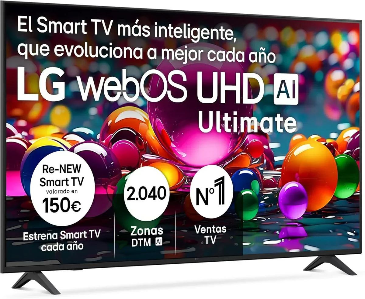 LG 43UA73006LA - TV 43", UHD 4K, WebOS 25, IA Ultimate, HDR10 Pro, Super Escalado, Dolby Digital Plus, Google Assistant, Negro