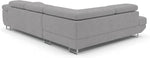 Ecksofa mit Schlaffunktion PASTI L-Form, Sofa Couch mit Bettkasten, 3-Sitzer Eckcouch, Schlafsofa für Wohnzimmer, Big Sofa Couch mit Schlaffunktion (Easy Clean Hellgrau, Ottomane Links)