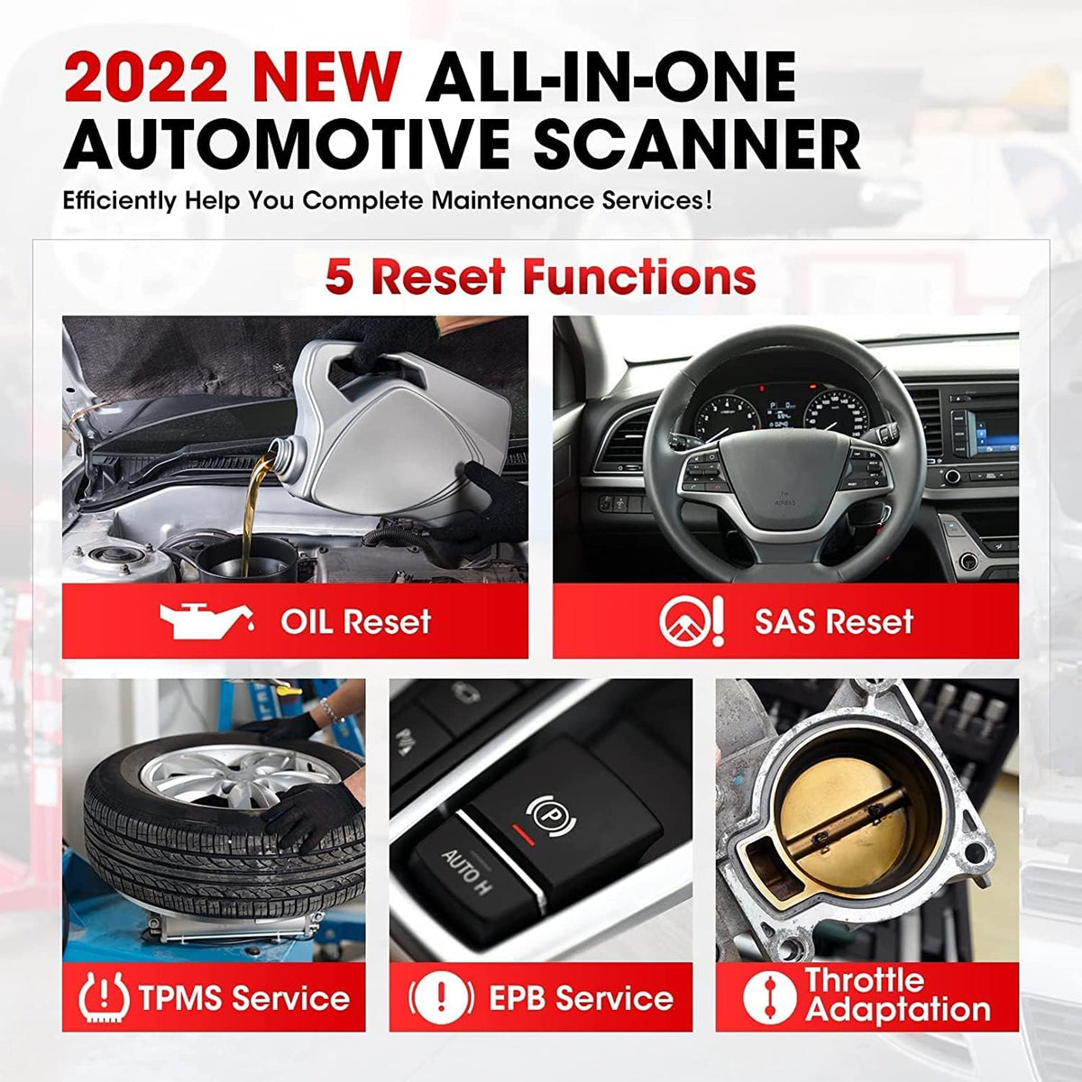 Escáner OBD2 Launch CRP129X Elite, herramienta de diagnóstico automotriz, actualización gratuita 2023, 8 reinicios: EPB/SAS/TPMS/BMS/Acelerador/Aceite, codificación de inyectores, ABS/SRS/TCM/Motor, Auto Vin